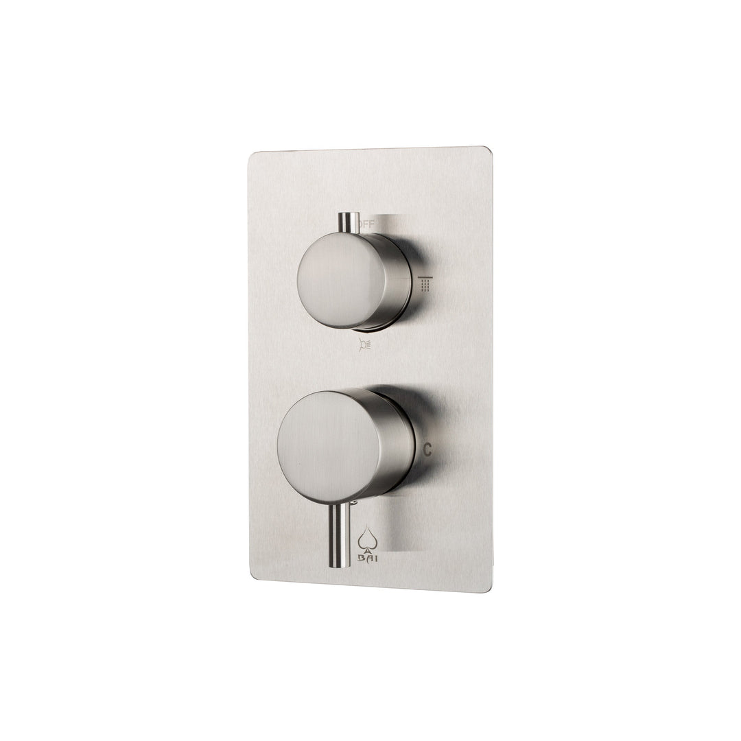 BAI 0129 Concealed Shower Mixer with Water Pressure Balance Valve in Brushed Nickel Finish