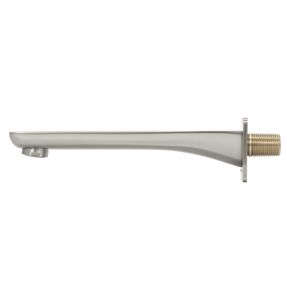 BAI 0148 Solid Brass Wall Mounted Tub Spout in Brushed Nickel Finish