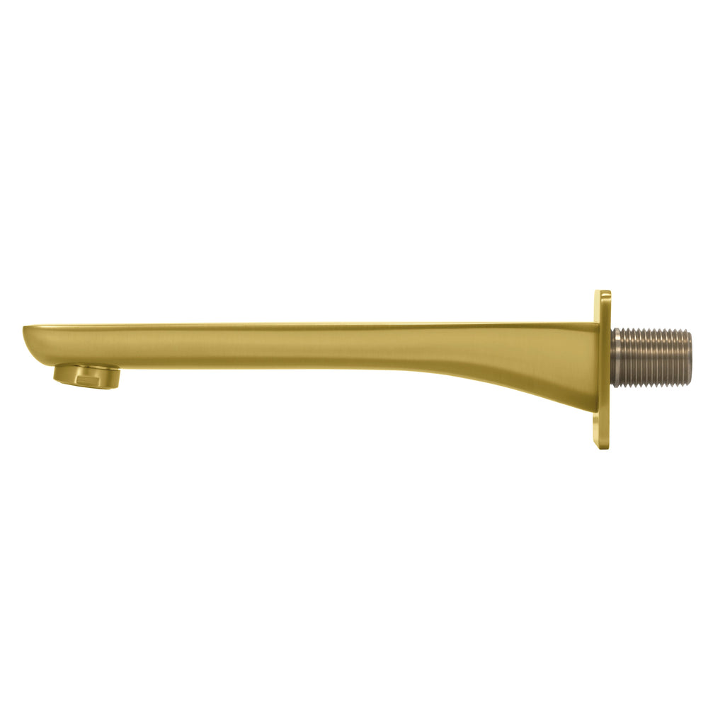 BAI 0150 Solid Brass Wall Mounted Tub Spout in Brushed Gold Finish
