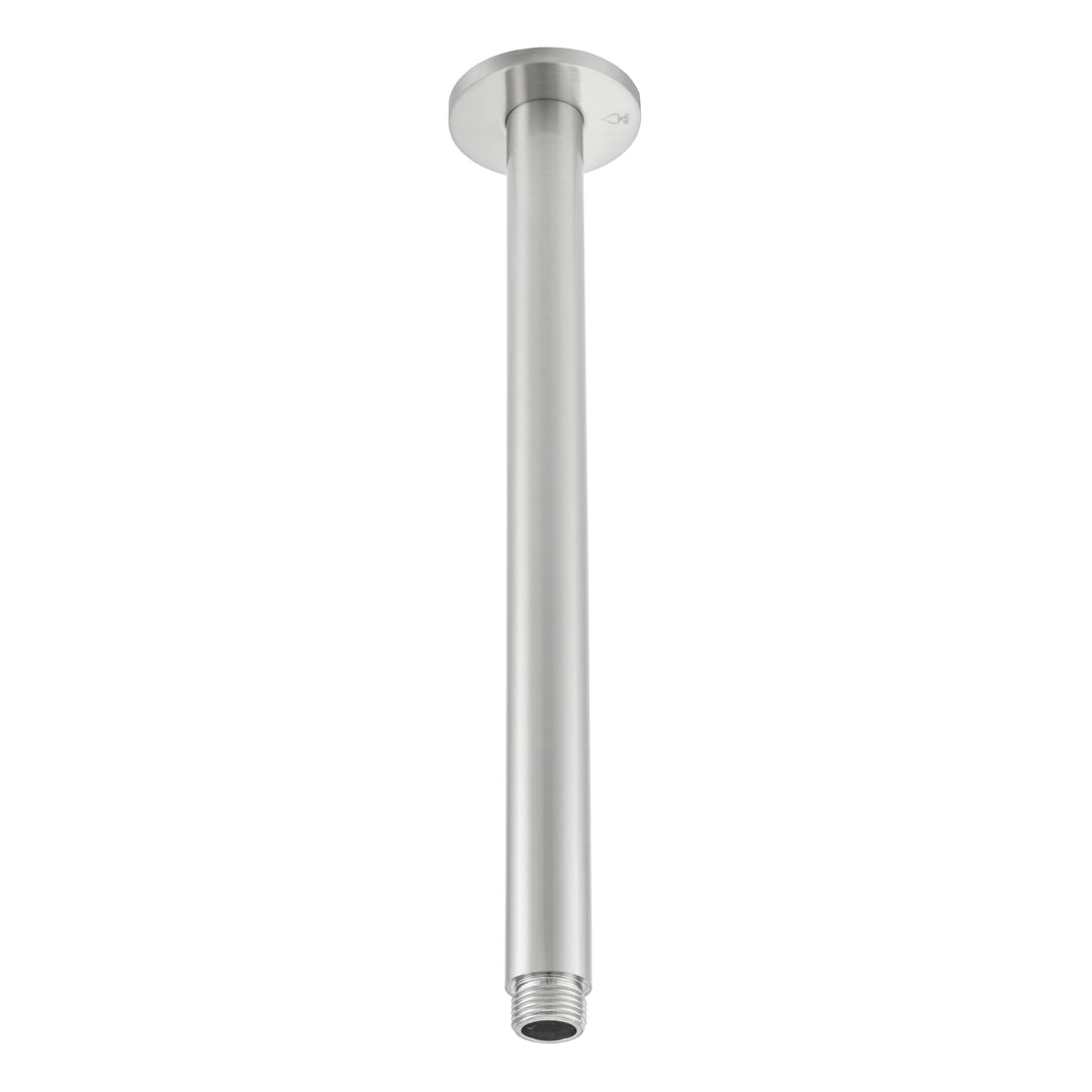 BAI 0437 Ceiling Mounted 12-inch Shower Head Arm in Brushed Nickel Finish