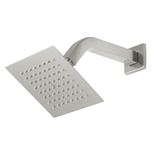 BAI 0443 Stainless Steel 6-inch Square Rainfall Shower Head in Brushed Nickel Finish