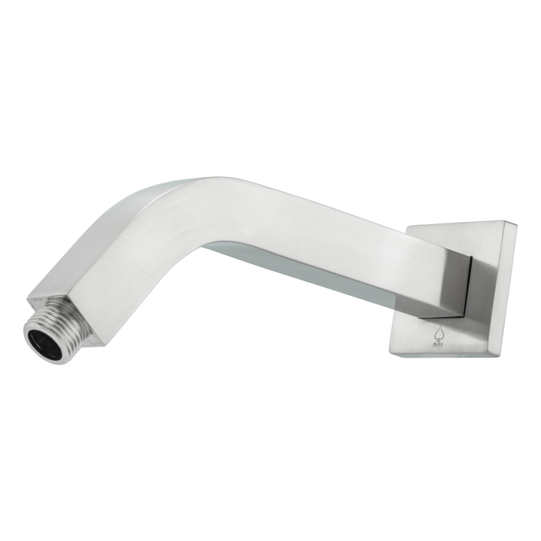 BAI 0447 Wall Mounted 45 Degree 9-inch Shower Head Arm in Brushed Nickel Finish