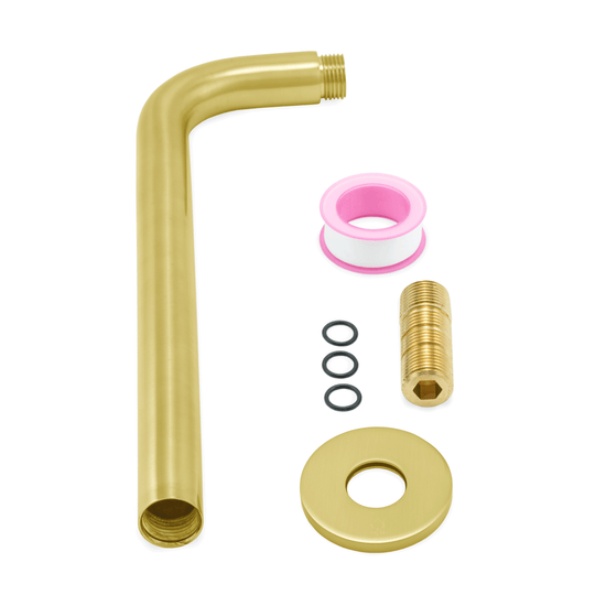 BAI 0472 Wall Mounted 12-inch Shower Head Arm in Brushed Gold Finish