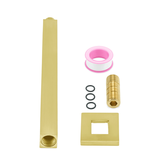 BAI 0481 Ceiling Mounted 12-inch Shower Head Arm in Brushed Gold Finish