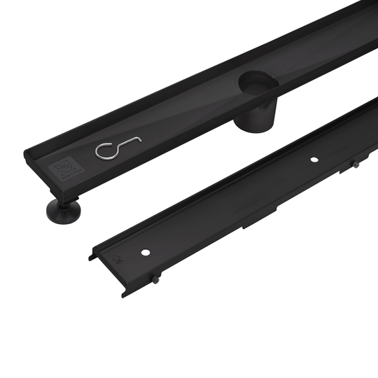 BAI 0517 Stainless Steel 60-inch Tile Insert Linear Shower Drain in Matte Black