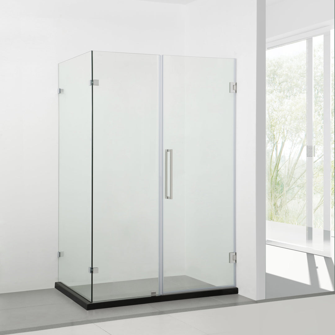 BAI 0929 Frameless 36-inch Glass Shower Enclosure Reversible Side Panel