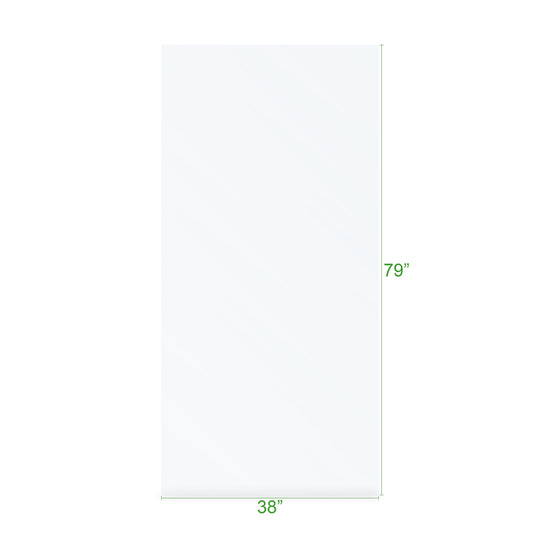 BAI 0943 Frameless 38-inch Ultra Clear Single Shower Glass Panel