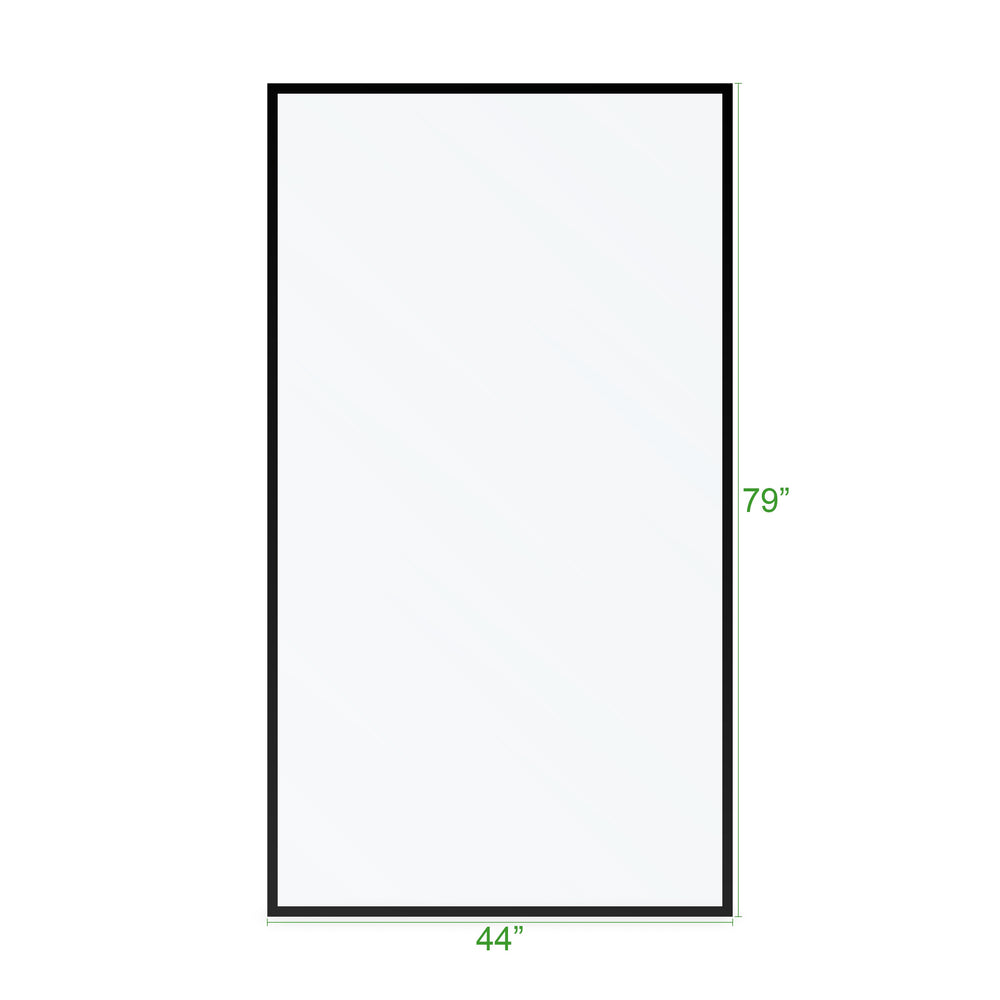BAI 0952 Frameless 44-inch Ultra Clear Single Shower Glass Panel with Silk Printed Frame