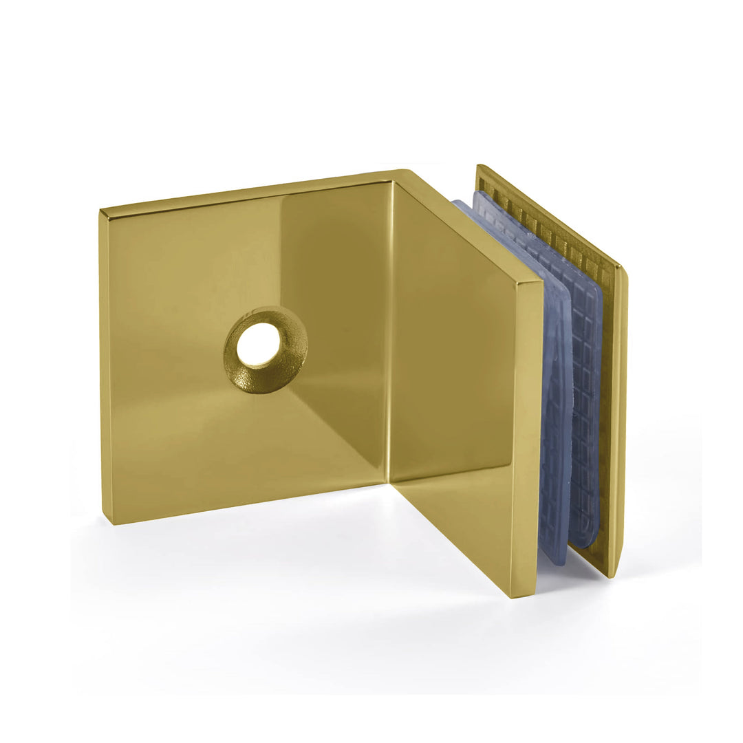 BAI 0961 Fixed Glass to Wall Shower Panel Bracket (Brushed Gold)
