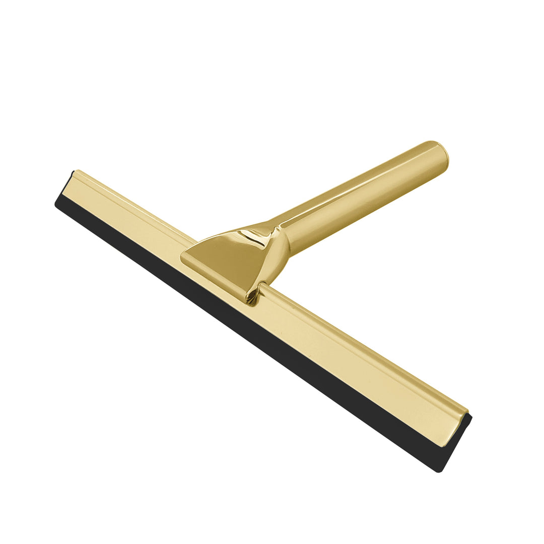 BAI 1564 Stainless Steel Bathroom Shower Squeegee with Holder in Brushed Gold Finish