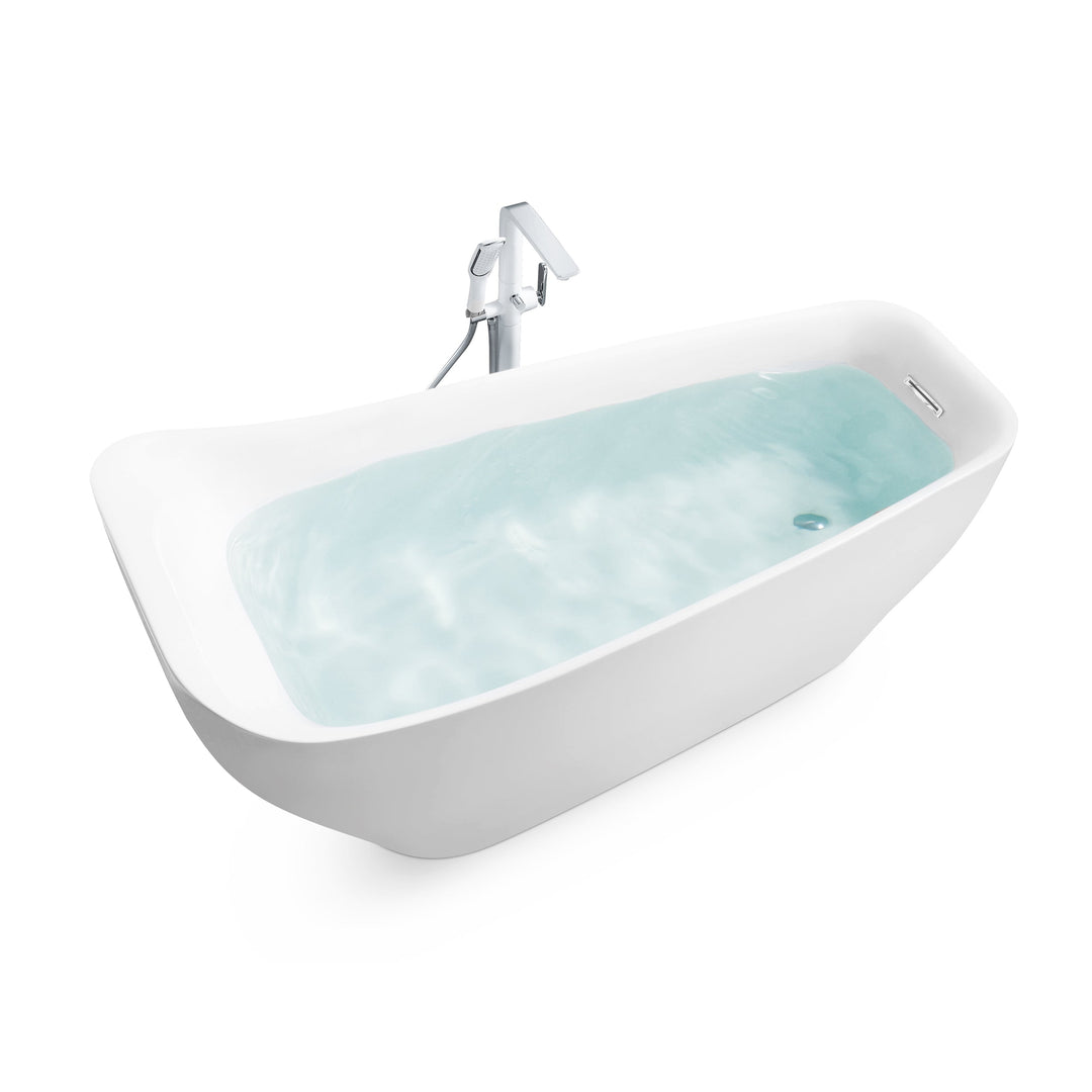 BAI 1624 Acrylic Freestanding Soaking Bathtub 67-inches