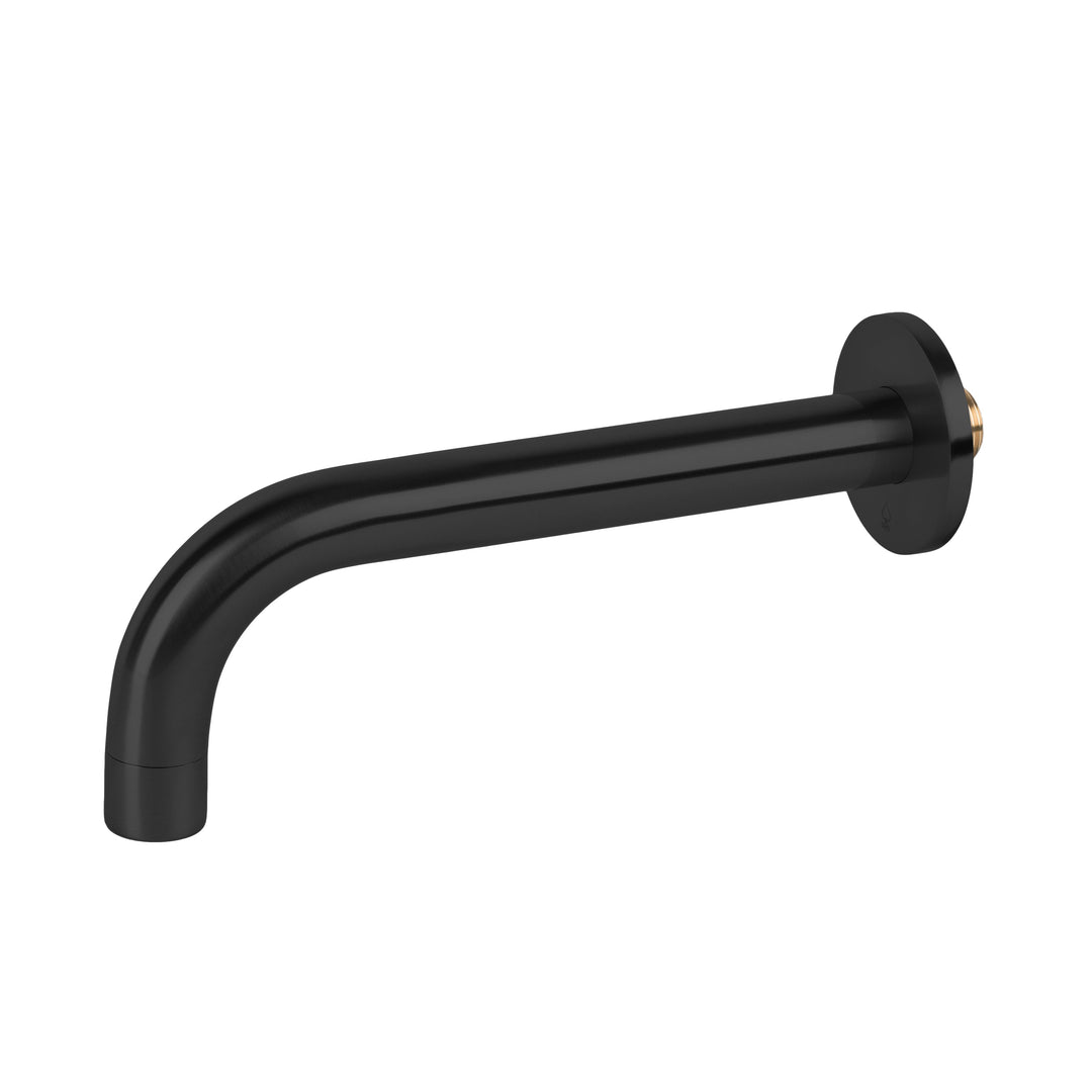 BAI 2110 Solid Brass Wall Mounted Tub Spout in Matte Black Finish