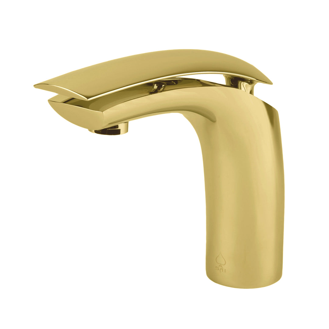 BAI 2607 Single Handle Contemporary Bathroom Faucet in Brushed Gold Finish