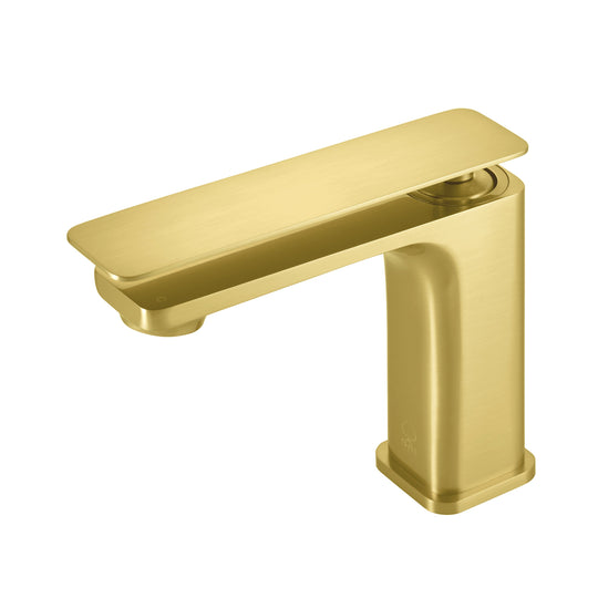 BAI 2609 Single Handle Contemporary Bathroom Faucet in Brushed Gold Finish