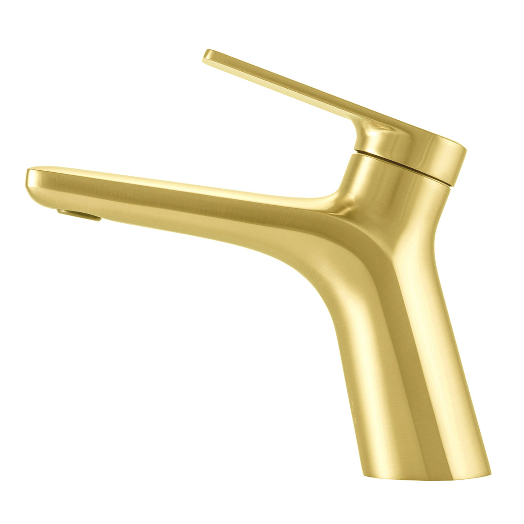 BAI 2625 Single Handle Contemporary Bathroom Faucet in Brushed Gold Finish