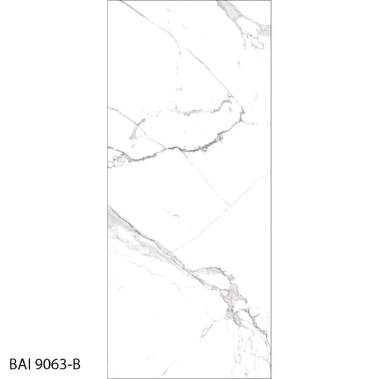 BAI 9063 Bookmatch Statuario Crest High Gloss Porcelain Tile (48x110)