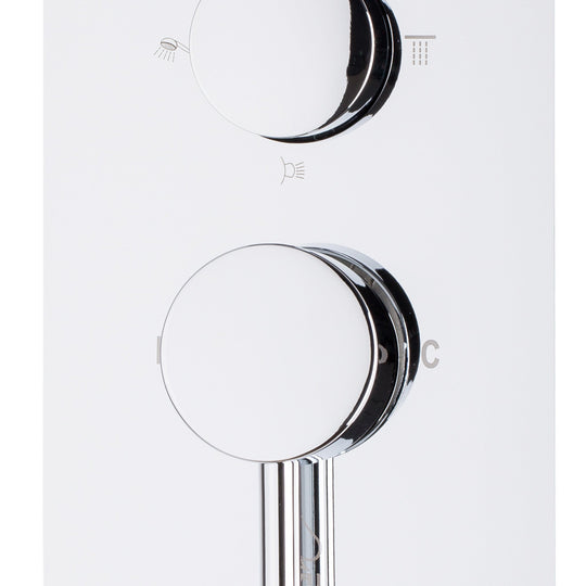 BAI 0109 Concealed Shower Mixer with Water Pressure Balance Valve in Polished Chrome Finish, detailed.