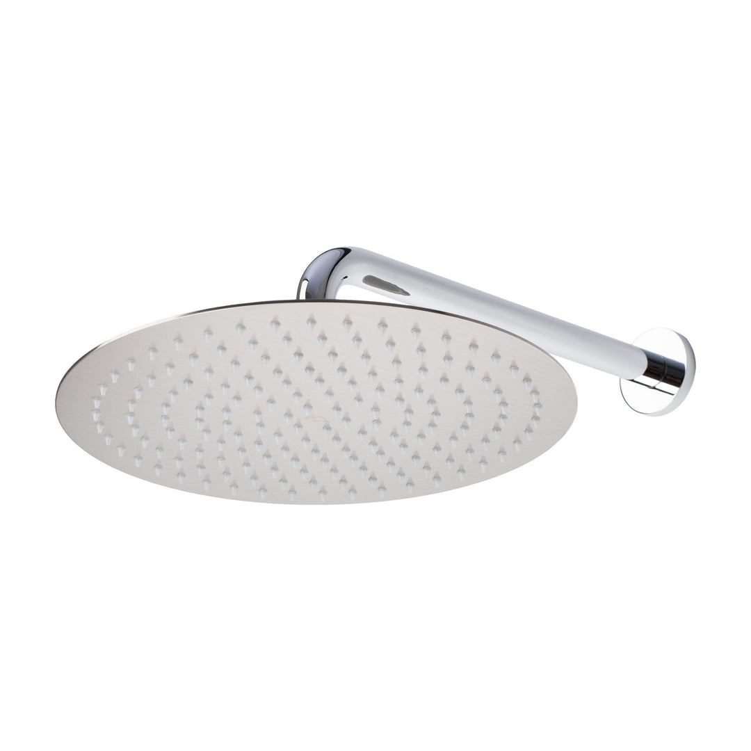 BAI 0414 Stainless Steel 12-inch Round Rainfall Shower Head in Brushed Nickel Finish