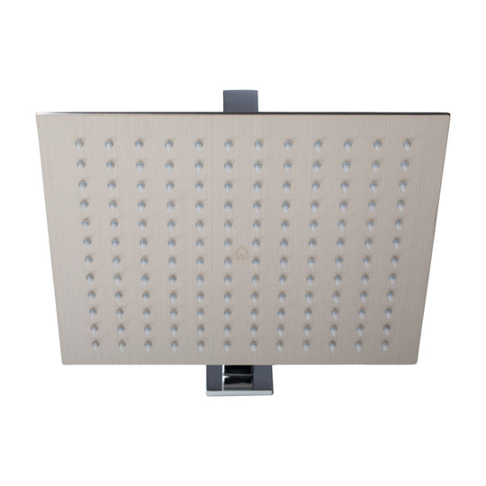 BAI 0419 Stainless Steel 10-inch Square Rainfall Shower Head in Brushed Nickel Finish